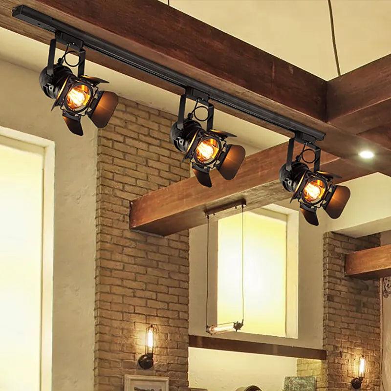 Luminaire Plafonnier style industriel noir – Référence : Maelis4712- - Nexa Lights