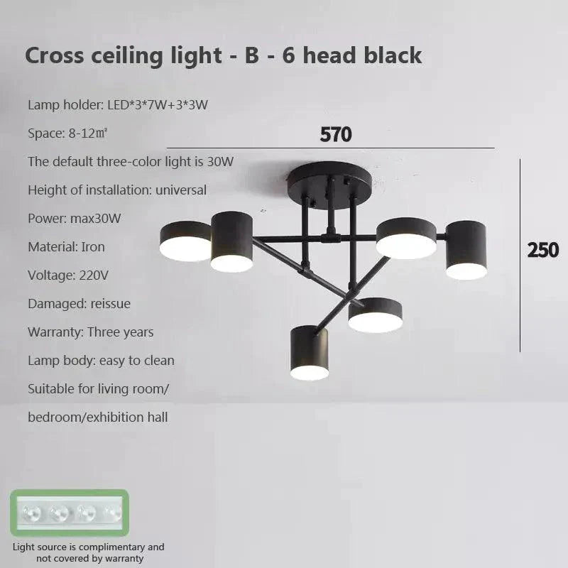 Luminaire Plafonnier style industriel noir – Référence : Nélio4932- - Nexa Lights