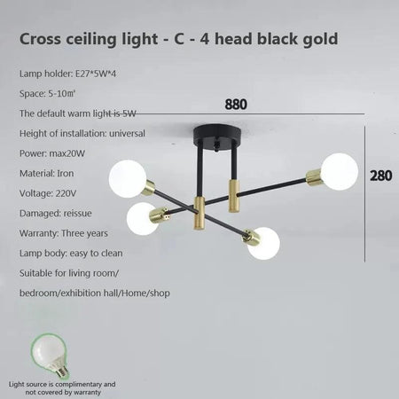 Luminaire Plafonnier style industriel noir – Référence : Nélio4932- - Nexa Lights