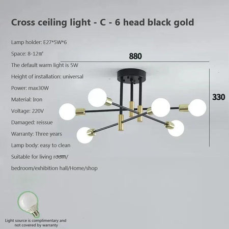 Luminaire Plafonnier style industriel noir – Référence : Nélio4932- - Nexa Lights