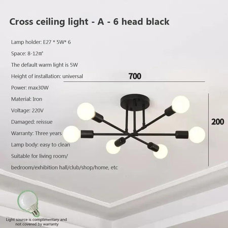 Luminaire Plafonnier style industriel noir – Référence : Nélio4932- - Nexa Lights