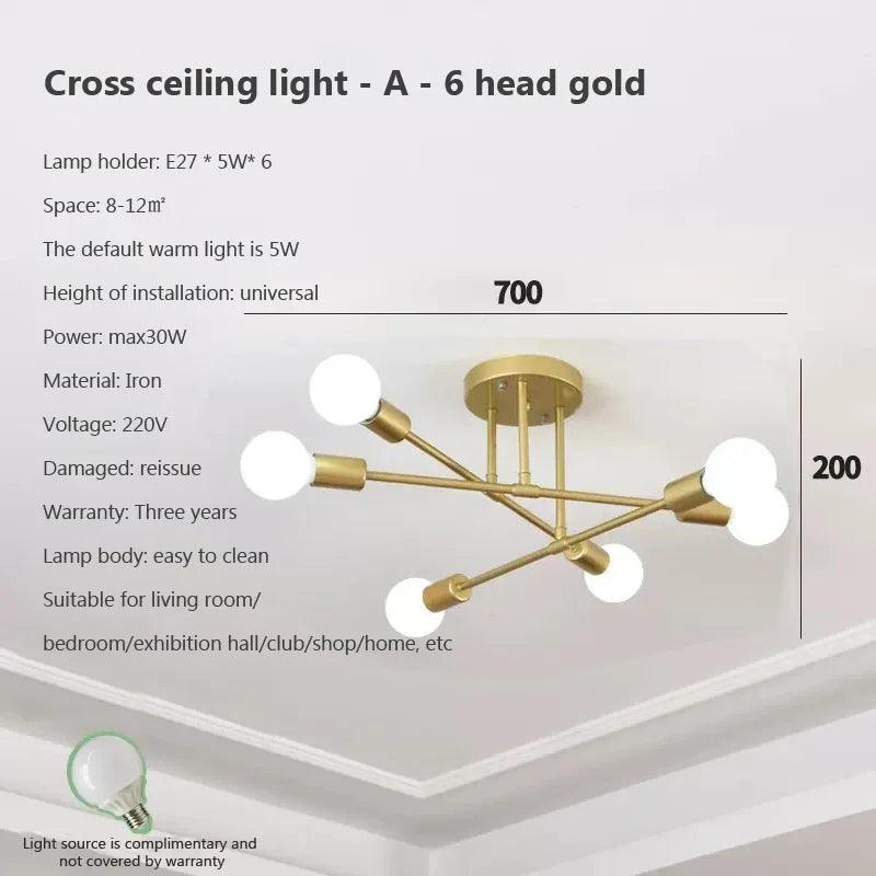 Luminaire Plafonnier style industriel noir – Référence : Nélio4932- - Nexa Lights