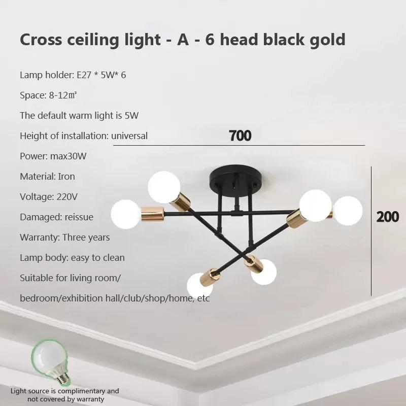 Luminaire Plafonnier style industriel noir – Référence : Nélio4932- - Nexa Lights