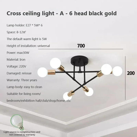 Luminaire Plafonnier style industriel noir – Référence : Nélio4932- - Nexa Lights