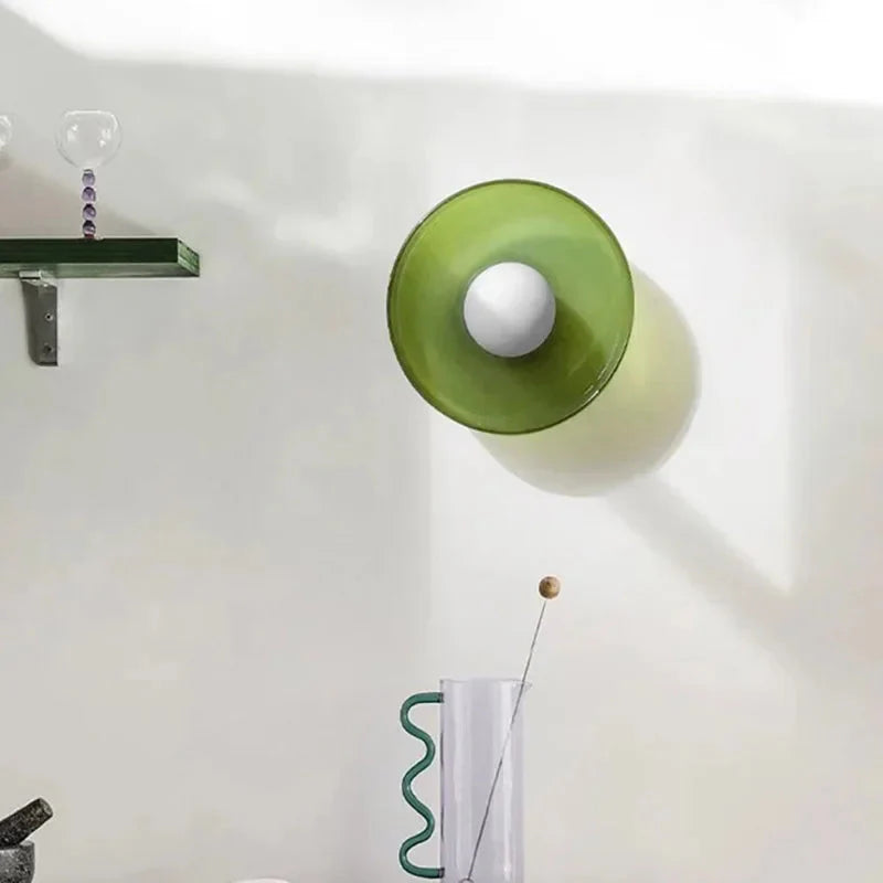 Luminaire Plafonnier surface montée en pierre de verre colorée – Référence : Elowen5623- - Nexa Lights