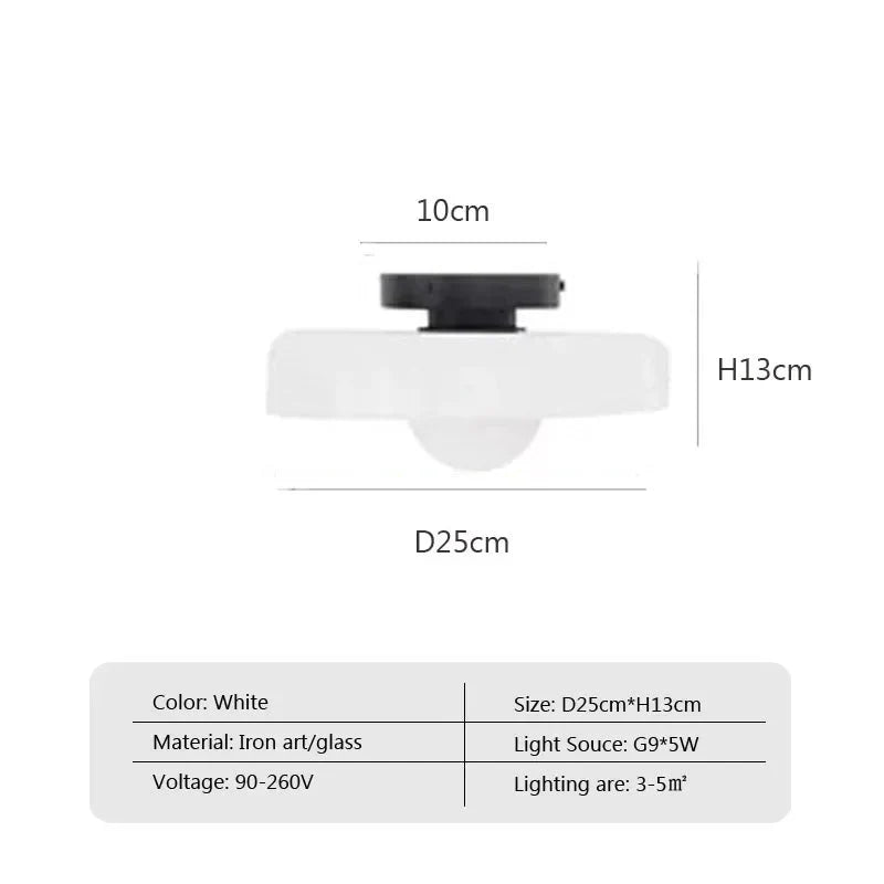 Luminaire Plafonnier surface montée en pierre de verre colorée – Référence : Elowen5623- - Nexa Lights