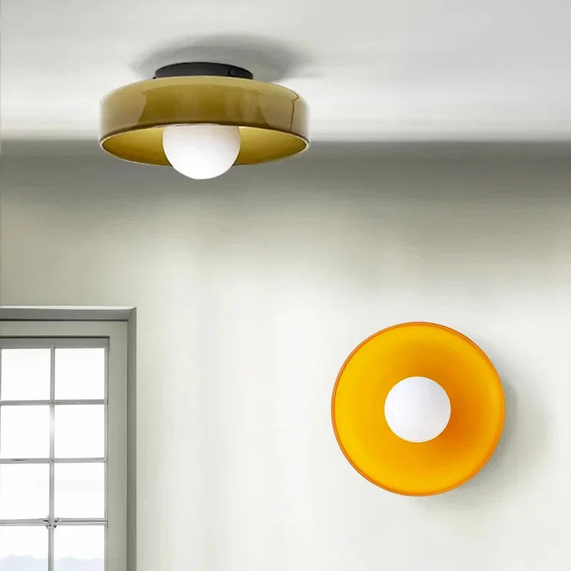 Luminaire Plafonnier surface montée en pierre de verre colorée – Référence : Elowen5623- - Nexa Lights