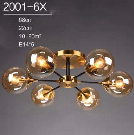 Luminaire Plafonnier verre et métal élégant – Référence : Mylan4820- - Nexa Lights