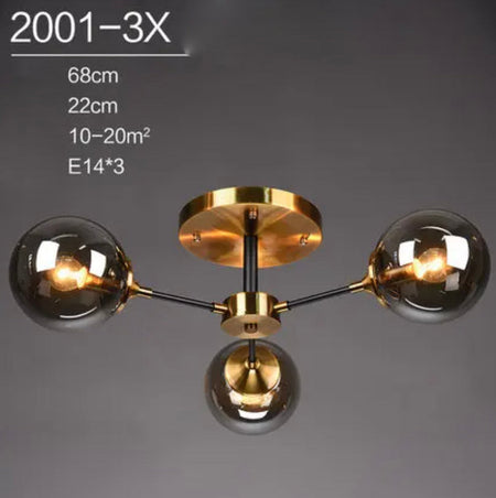 Luminaire Plafonnier verre et métal élégant – Référence : Mylan4820- - Nexa Lights