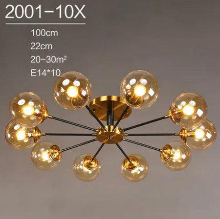 Luminaire Plafonnier verre et métal élégant – Référence : Mylan4820- - Nexa Lights