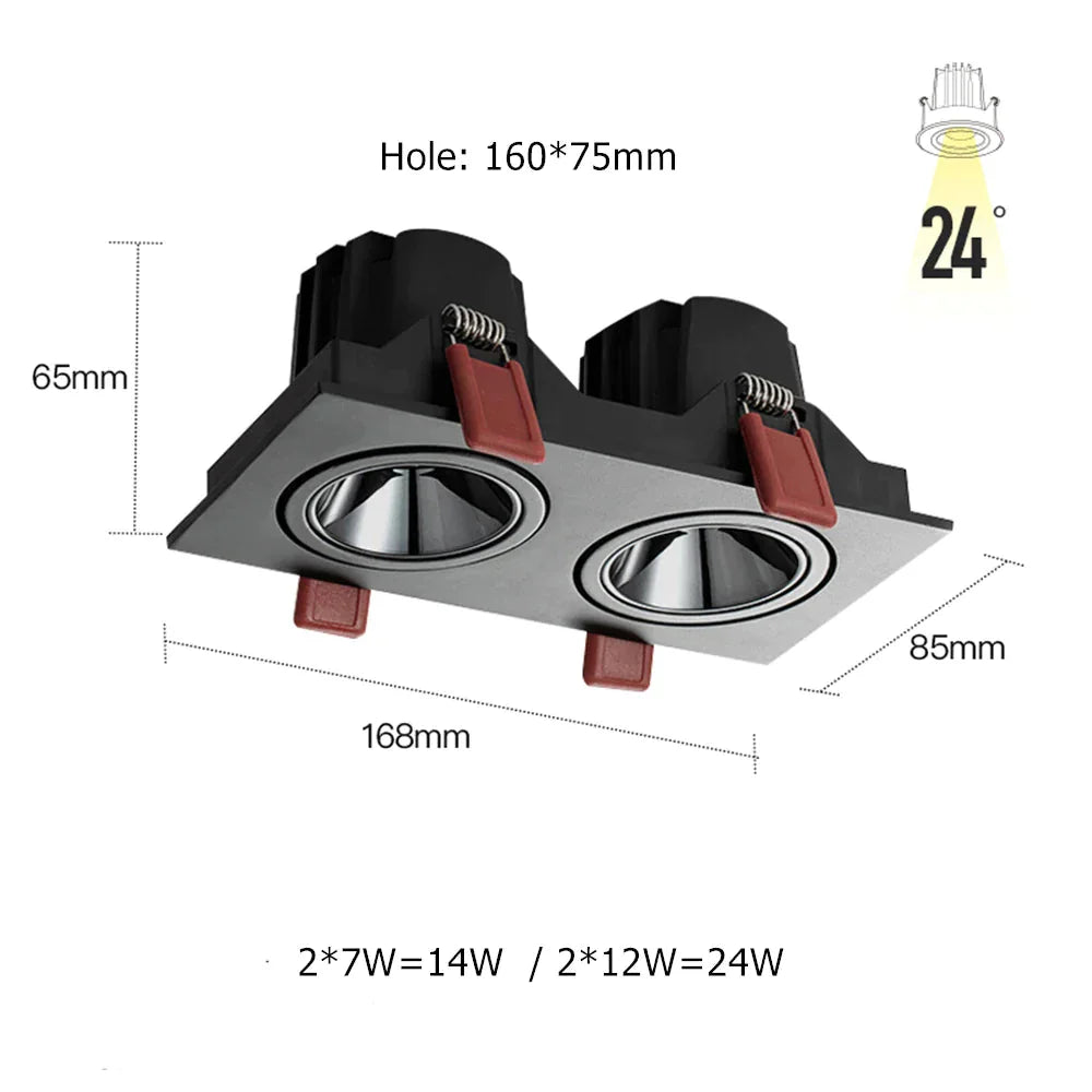 Luminaire Spot orientable à 360° argenté – Référence : Elina3847- - Nexa Lights