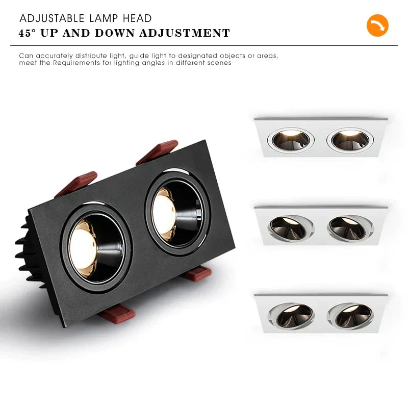 Luminaire Spot orientable à 360° argenté – Référence : Elina3847- - Nexa Lights