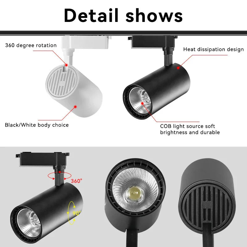 Luminaire Spot tête directionnelle blanc – Référence : Loriane7624- - Nexa Lights