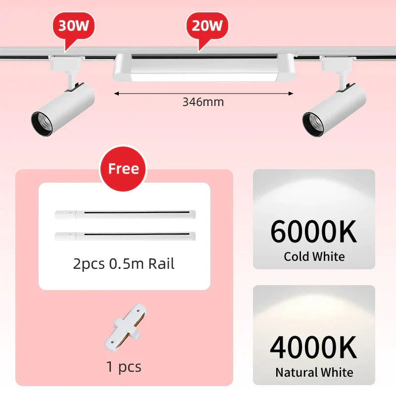 Luminaire Spot tête directionnelle chrome – Référence : Elowen5721- - Nexa Lights