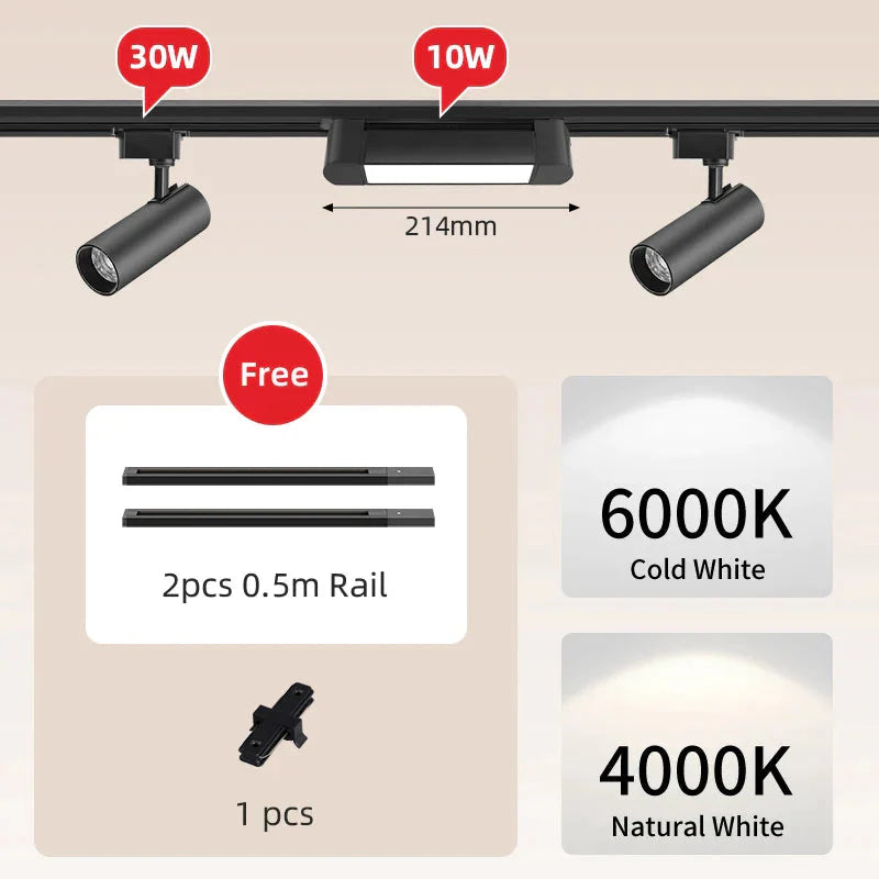 Luminaire Spot tête directionnelle chrome – Référence : Elowen5721- - Nexa Lights
