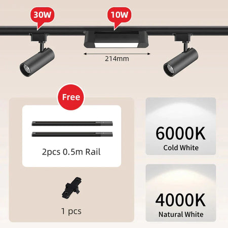 Luminaire Spot tête directionnelle chrome – Référence : Elowen5721- - Nexa Lights