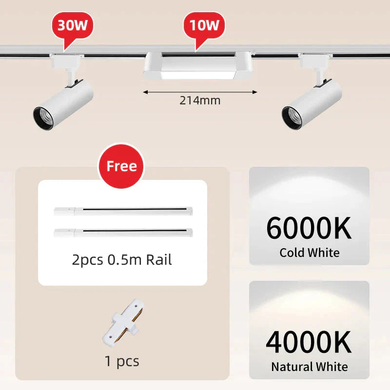 Luminaire Spot tête directionnelle chrome – Référence : Elowen5721- - Nexa Lights