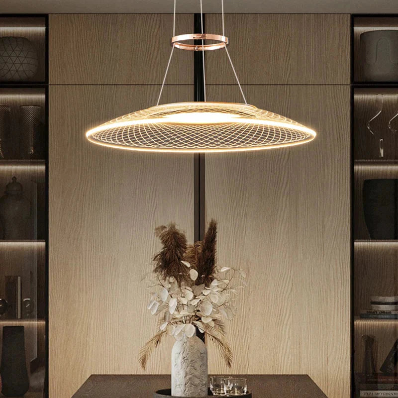 Luminaire Suspension aluminium doré brillant – Référence : Arnaud5623-Luminaire Suspendu - Nexa Lights