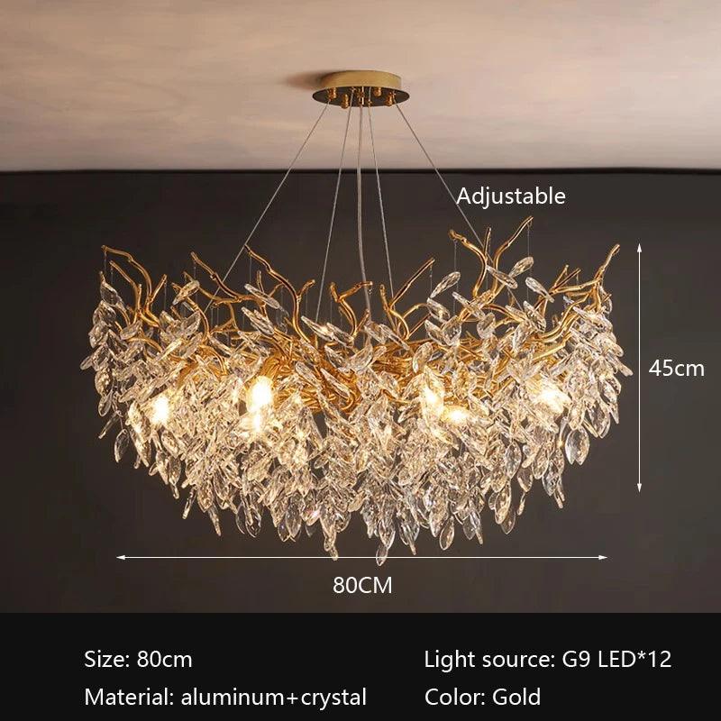 Luminaire Suspension aluminium et cristal – Référence : Lioran5623- - Nexa Lights