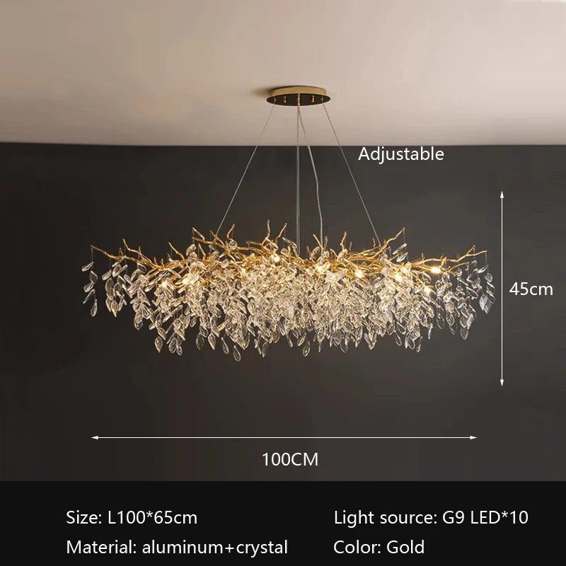 Luminaire Suspension aluminium et cristal – Référence : Lioran5623- - Nexa Lights