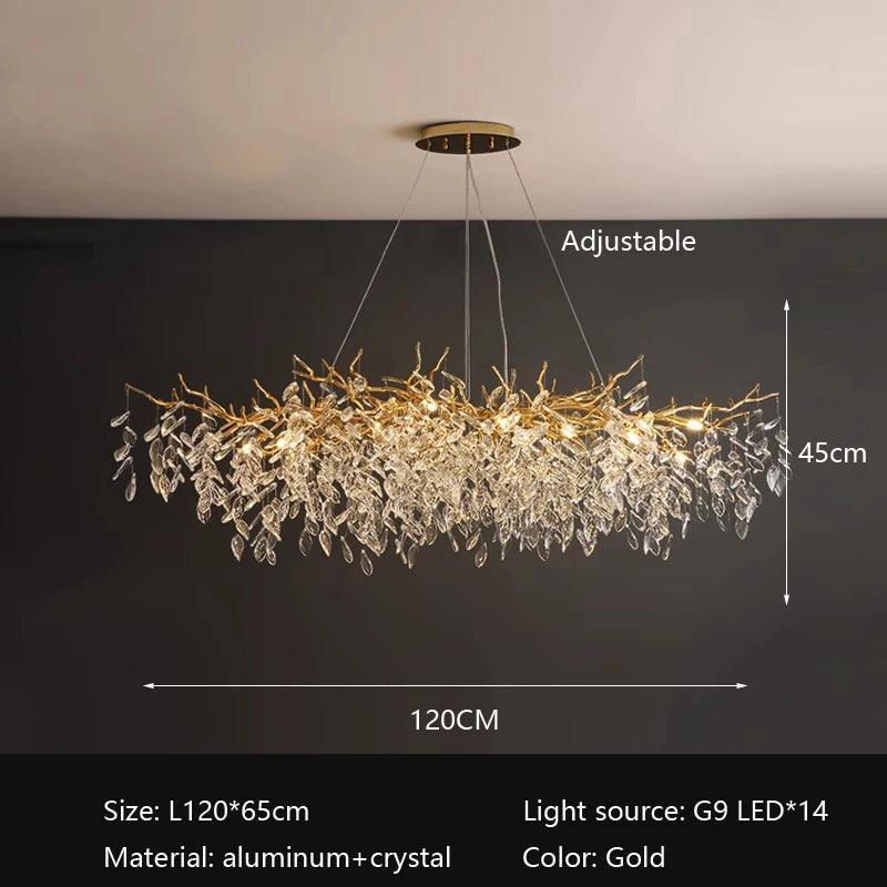 Luminaire Suspension aluminium et cristal – Référence : Lioran5623- - Nexa Lights