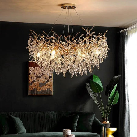 Luminaire Suspension aluminium et cristal – Référence : Lioran5623- - Nexa Lights