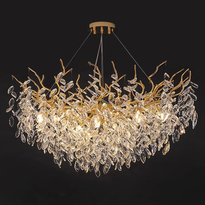 Luminaire Suspension aluminium et cristal – Référence : Lioran5623- - Nexa Lights
