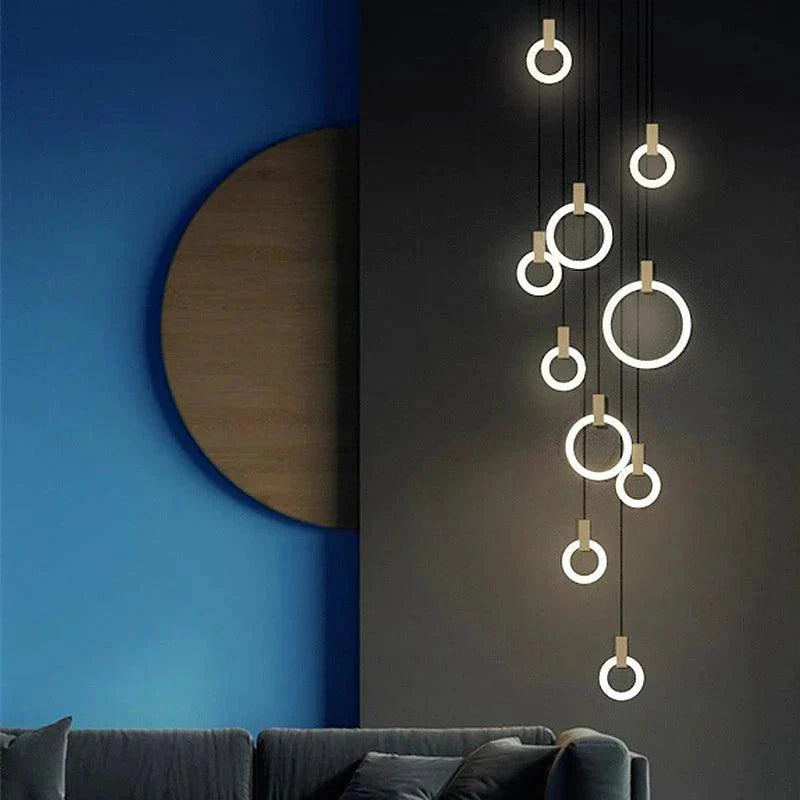 Luminaire Suspension anneaux lumineux élégants – Référence : Marvyn5820- - Nexa Lights