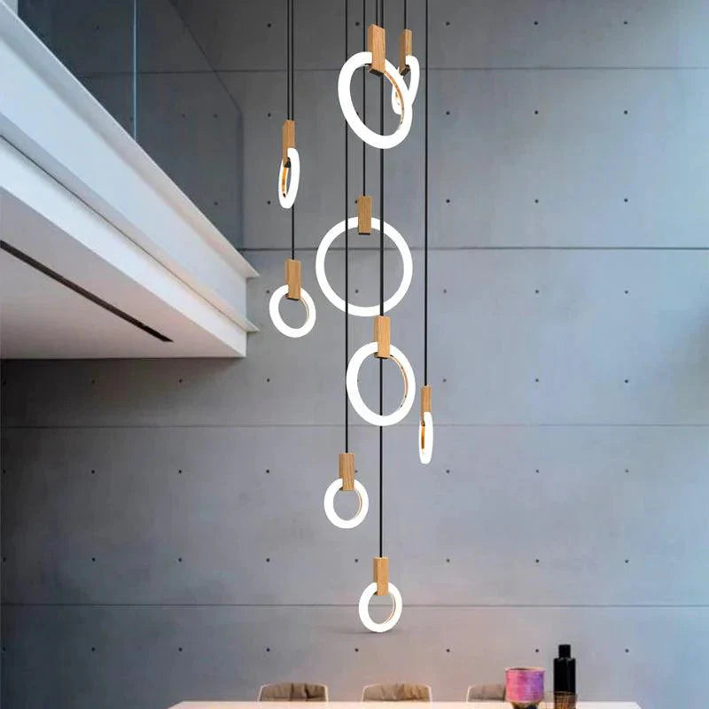 Luminaire Suspension anneaux lumineux élégants – Référence : Marvyn5820- - Nexa Lights