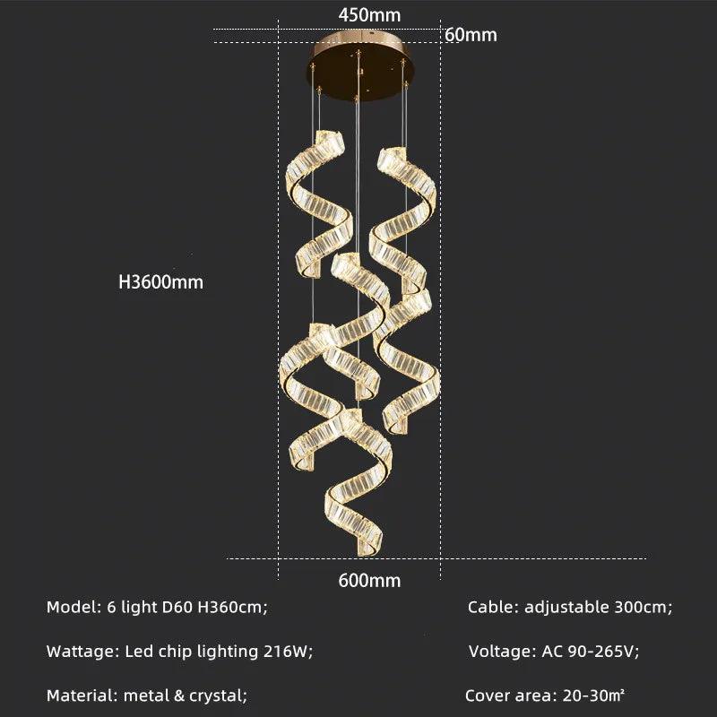 Luminaire Suspension cristal chic – Référence : Marvyn5643- - Nexa Lights