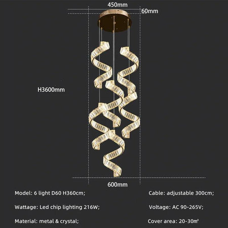 Luminaire Suspension cristal chic – Référence : Marvyn5643- - Nexa Lights