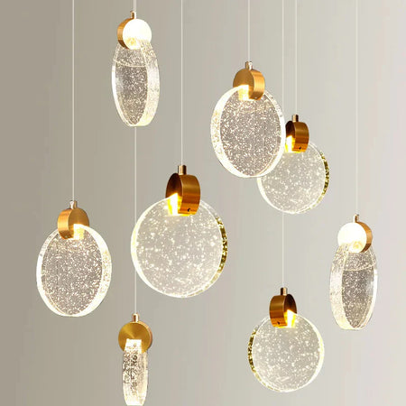Luminaire Suspension cristal doré élégant – Référence : Isolde4732-Luminaire Suspendu - Nexa Lights