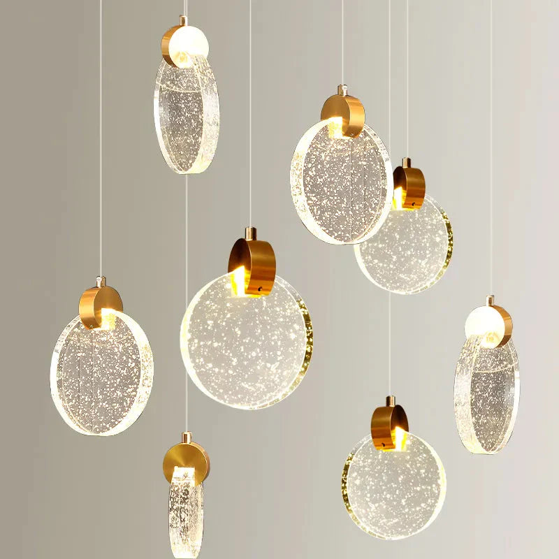Luminaire Suspension cristal doré élégant – Référence : Isolde4732-Luminaire Suspendu - Nexa Lights