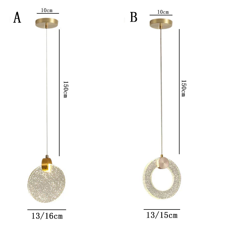 Luminaire Suspension cristal doré élégant – Référence : Isolde4732-Luminaire Suspendu - Nexa Lights
