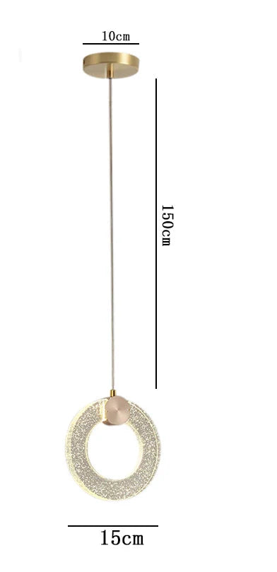 Luminaire Suspension cristal doré élégant – Référence : Isolde4732-Luminaire Suspendu - Nexa Lights