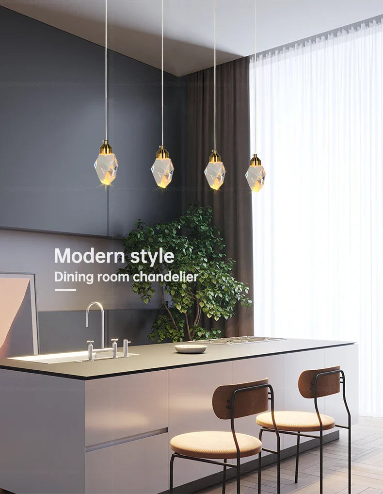 Luminaire Suspension cristal éclatant – Référence : Marvyn5623- - Nexa Lights