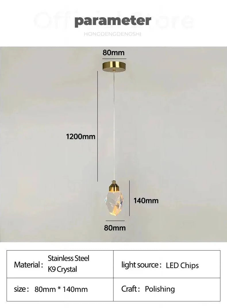 Luminaire Suspension cristal éclatant – Référence : Marvyn5623- - Nexa Lights