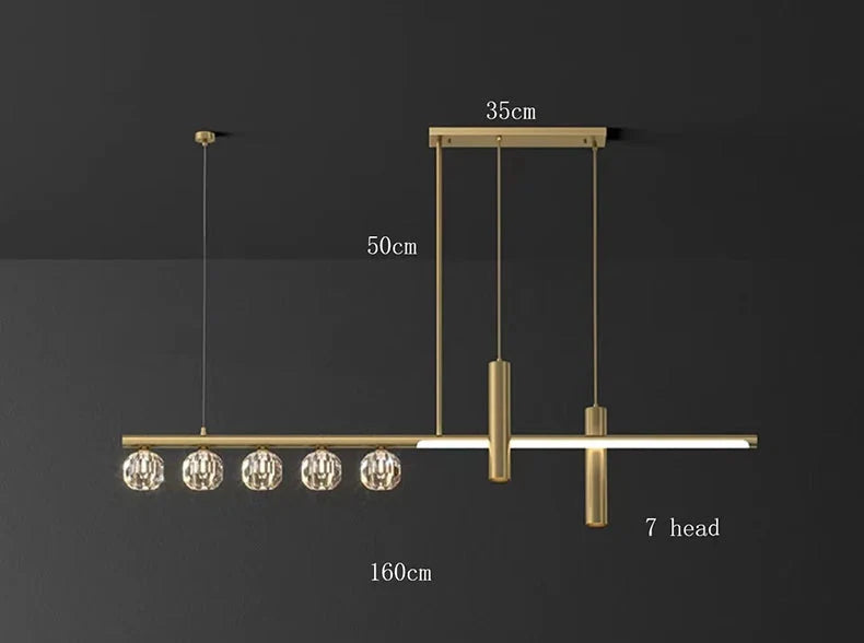 Luminaire Suspension cristal étincelant – Référence : Marvyn4652- - Nexa Lights