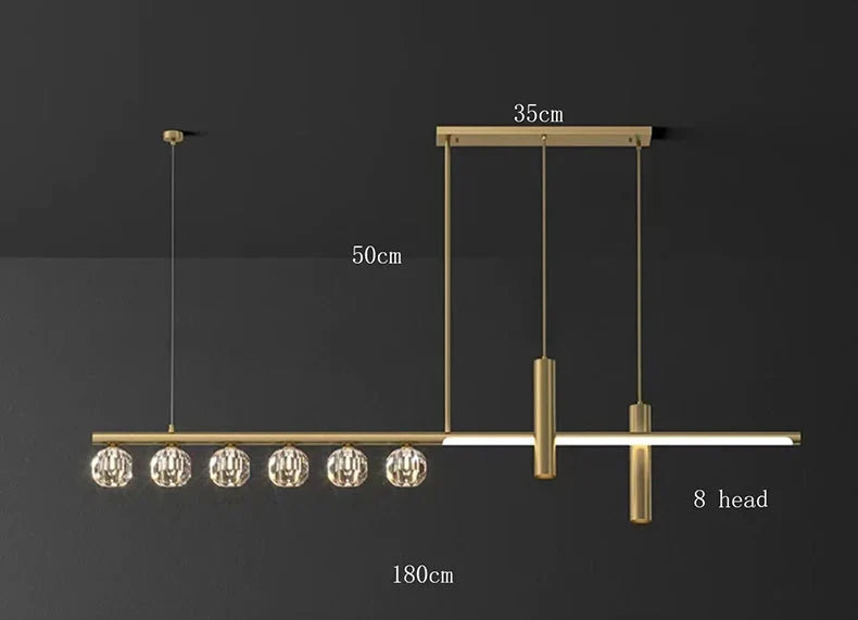 Luminaire Suspension cristal étincelant – Référence : Marvyn4652- - Nexa Lights