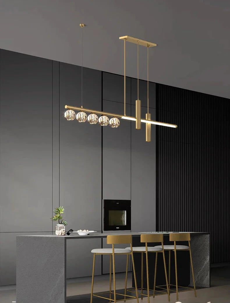 Luminaire Suspension cristal étincelant – Référence : Marvyn4652- - Nexa Lights