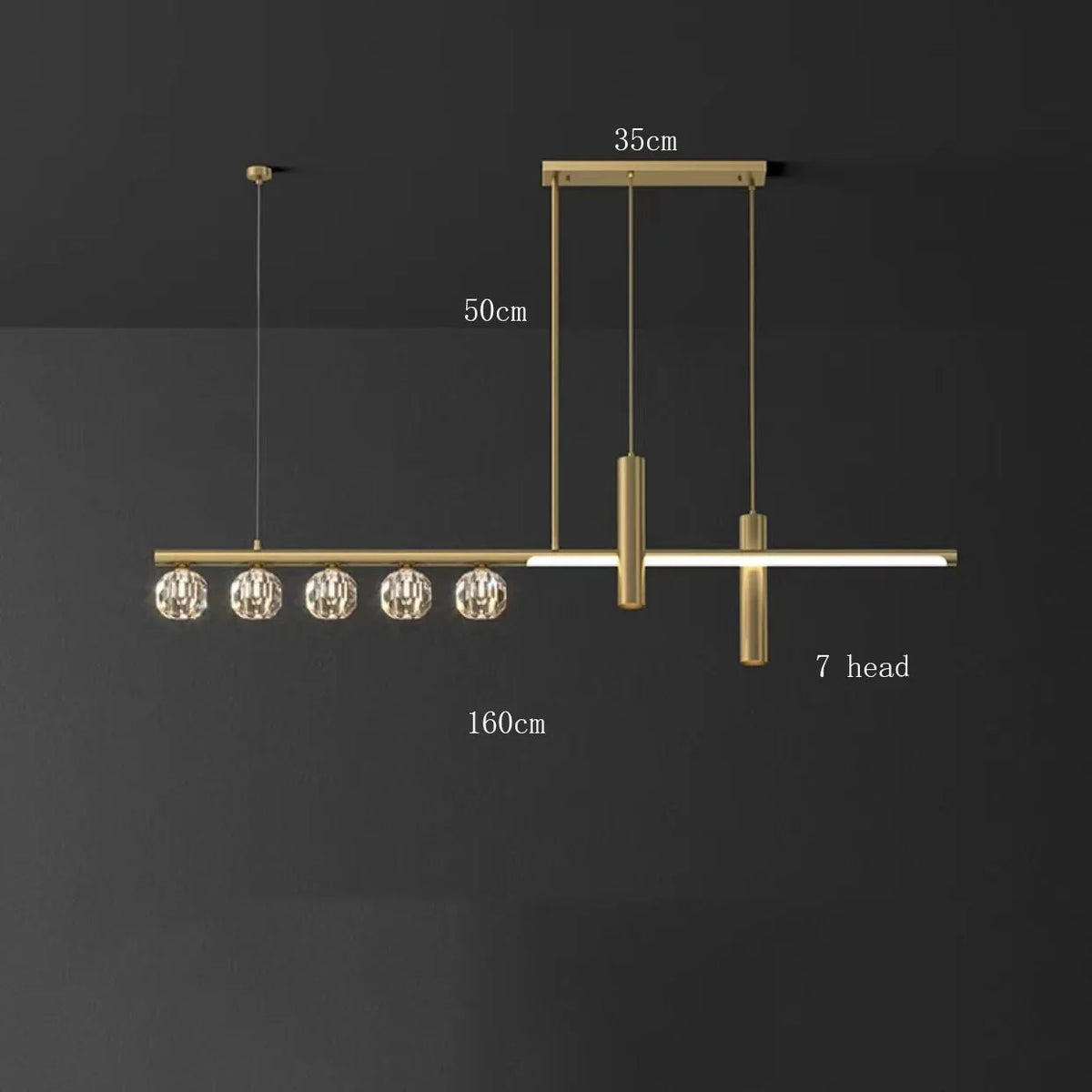 Luminaire Suspension cristal étincelant – Référence : Marvyn4652- - Nexa Lights