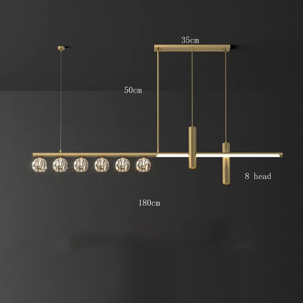 Luminaire Suspension cristal étincelant – Référence : Marvyn4652- - Nexa Lights