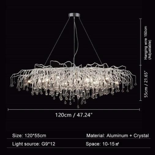 Luminaire Suspension cristal postmoderne – Référence : Loriane5823- - Nexa Lights