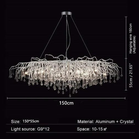 Luminaire Suspension cristal postmoderne – Référence : Loriane5823- - Nexa Lights