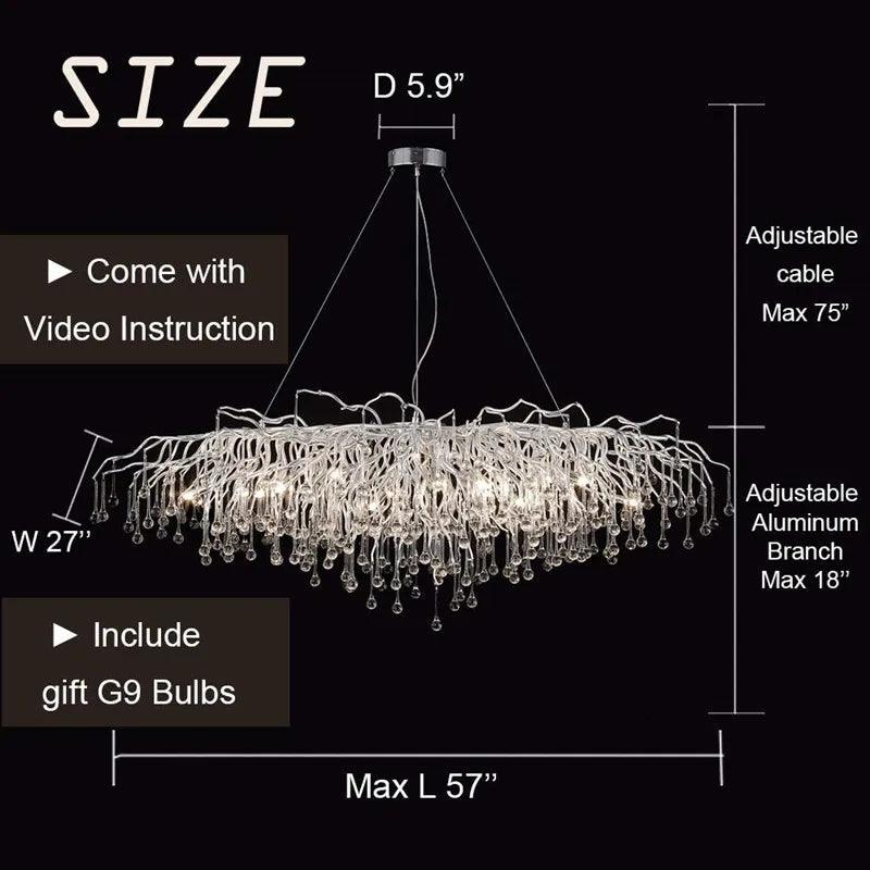 Luminaire Suspension cristal postmoderne – Référence : Loriane5823- - Nexa Lights
