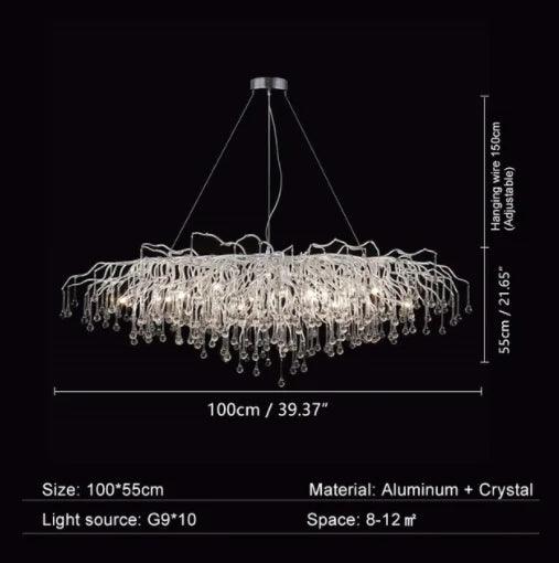 Luminaire Suspension cristal postmoderne – Référence : Loriane5823- - Nexa Lights
