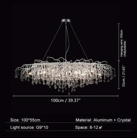 Luminaire Suspension cristal postmoderne – Référence : Loriane5823- - Nexa Lights