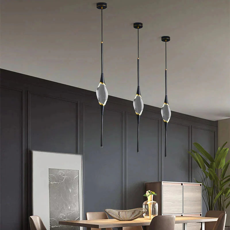 Luminaire Suspension cristal translucide et cuivre – Référence : Mariel3752-Luminaire Suspendu - Nexa Lights