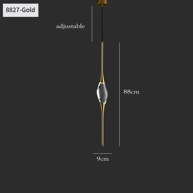 Luminaire Suspension cristal translucide et cuivre – Référence : Mariel3752-Luminaire Suspendu - Nexa Lights