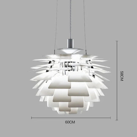 Luminaire Suspension design cône de pin aluminium – Référence : Elowen4827-Luminaire Suspendu - Nexa Lights
